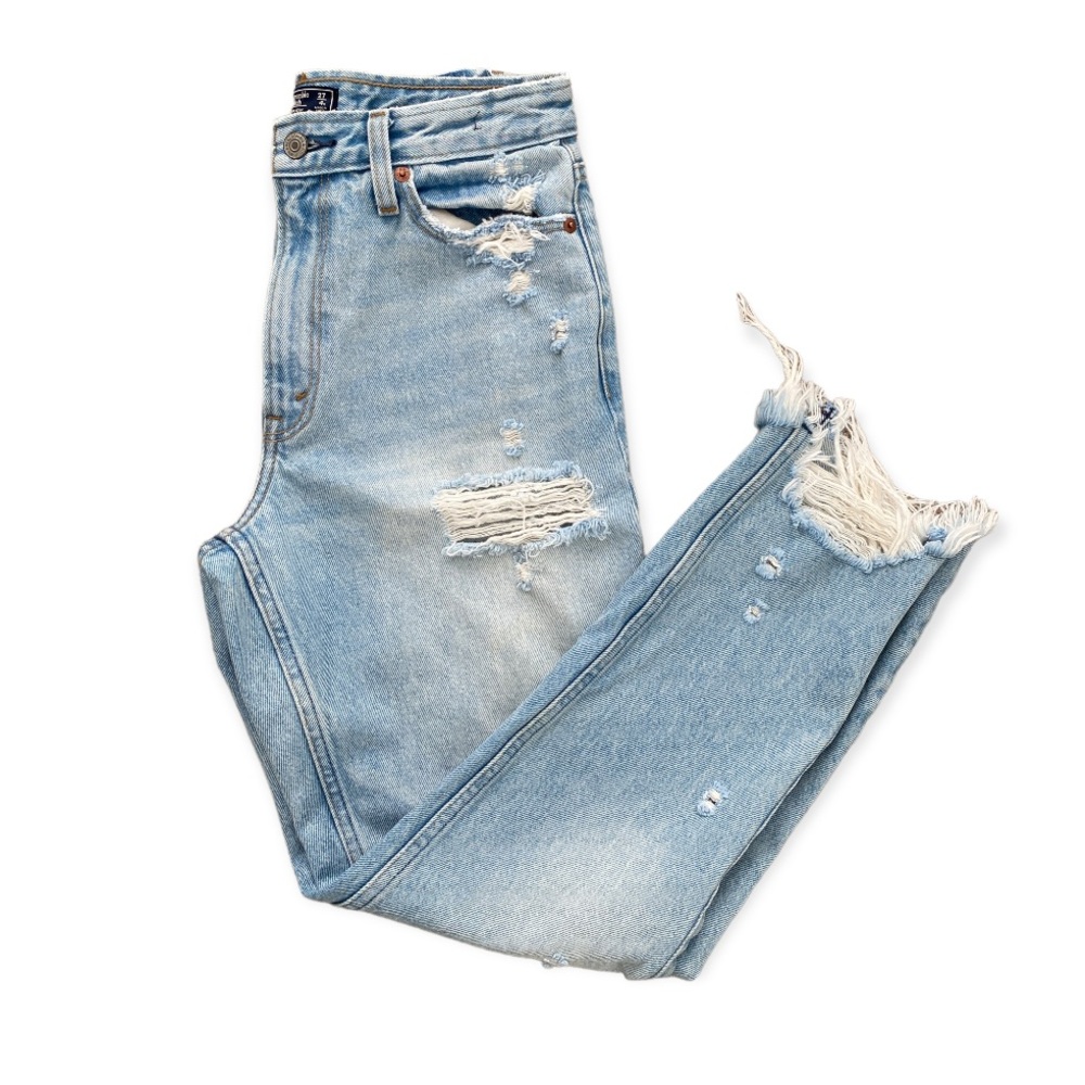 Abercrombie & Fitch Distressed High Waisted Jeans